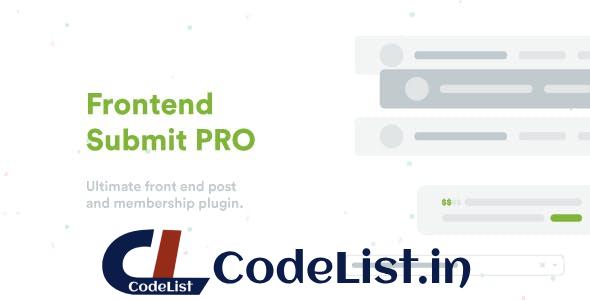 Frontend Submit PRO v3.5