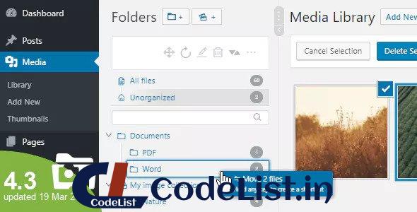 WP Real Media Library v4.3.0 – Media Categories / Folders