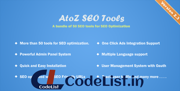 AtoZ SEO Tools v2.3 – Search Engine Optimization Tools