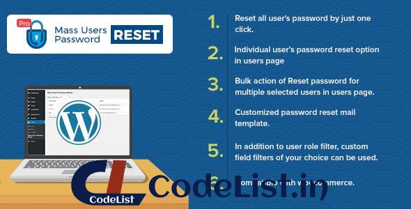 Mass Users Password Reset Pro v1.2
