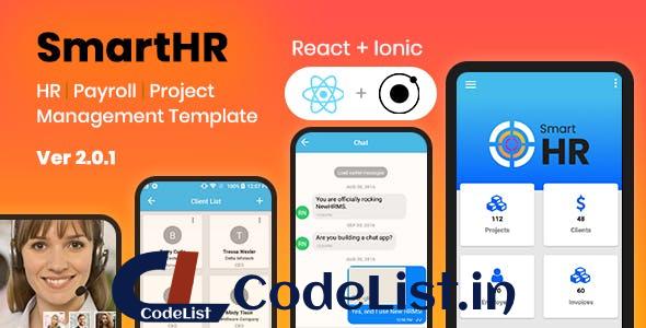 SmartHR – HR Management System – Ionic and React Native Mobile App Template