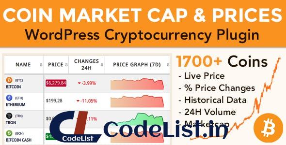 Coin Market Cap & Prices v5.5.6 – WordPress Cryptocurrency Plugin