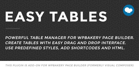 Easy Tables v2.0 – Table Manager for WPBakery Page Builder