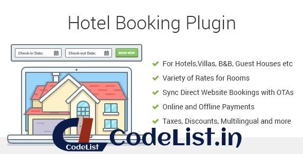 Hotel Booking v4.2.0 – Property Rental WordPress Plugin