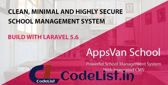 AppsVan School – School Management System With Integrated CMS