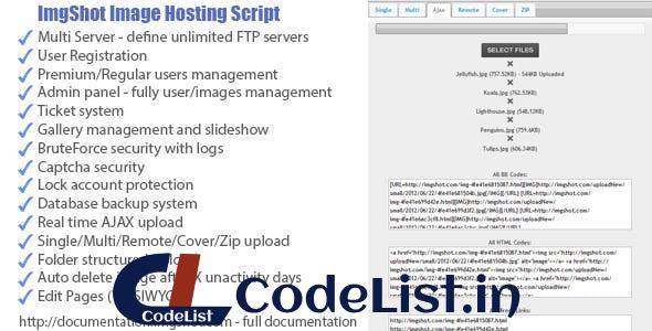 ImgShot v1.2 – Image Hosting Script