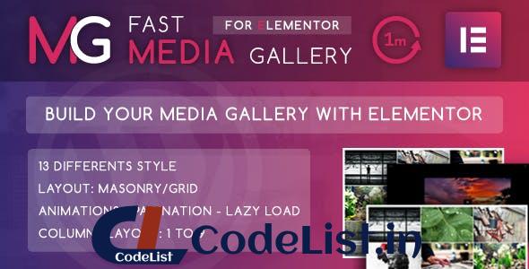 Fast Media Gallery For Elementor v1.0 – WordPress Plugin