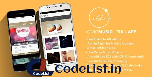 Ionic Music – Full Application