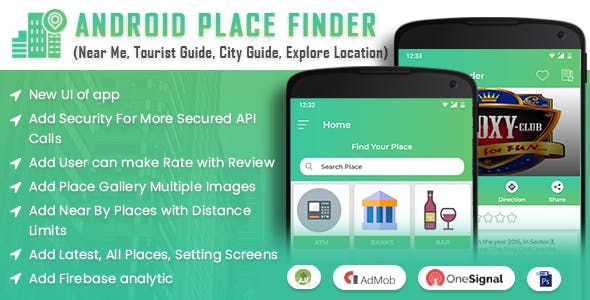 Android Place Finder (Near Me, Tourist Guide, City Guide, Explore Location, Admob with GDPR)