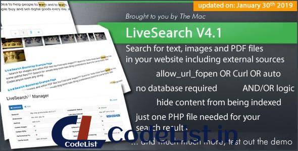 LiveSearch v4.1 – Searchengine for your Website