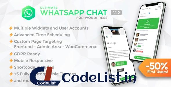 Ultimate WhatsApp Chat v1.1.0 – WordPress WhatsApp Chat Support Plugin