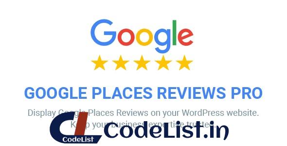 Google Places Reviews Pro v2.4.3 – WordPress Plugin