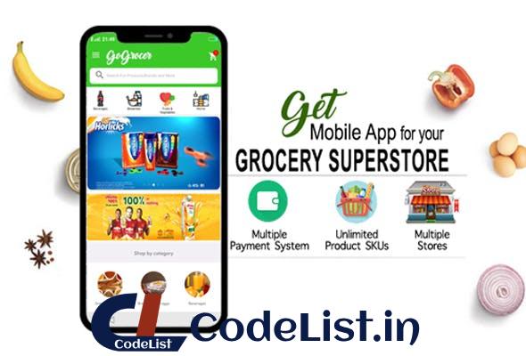 Grocery Supermarket Android App with Backend, Manager and Driver App