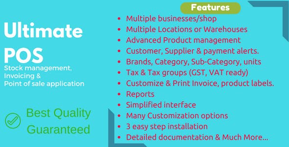 Ultimate POS v2.14.1 – Best Advanced Stock Management, Point of Sale & Invoicing application – nulled