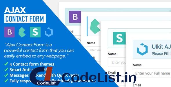 Ajax Contact Form with Bootstrap, Semantic UI, Bulma, & UIkit Forms v1.1