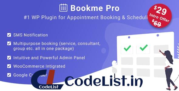 Bookme Pro v1.2 – WordPress Appointment Booking and Scheduling Software