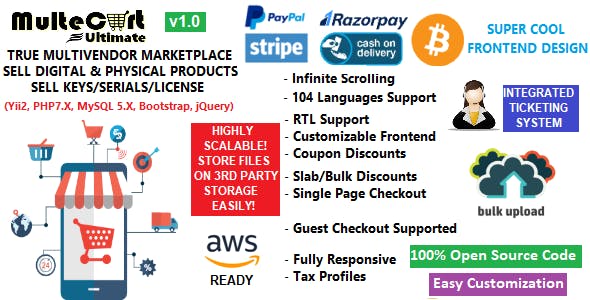 MulteCart Ultimate Ecommerce – Digital Multivendor Marketplace Ecommerce – eShop CMS