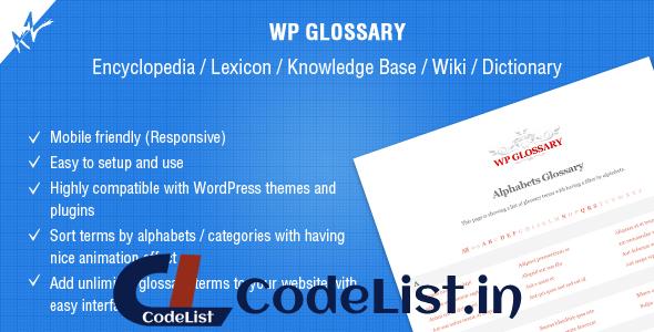 WP Glossary v2.5 – Encyclopedia, Lexicon, Knowledge Base