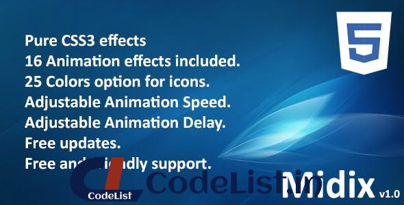 Midix – CSS3 Animation Effects Without Jquery