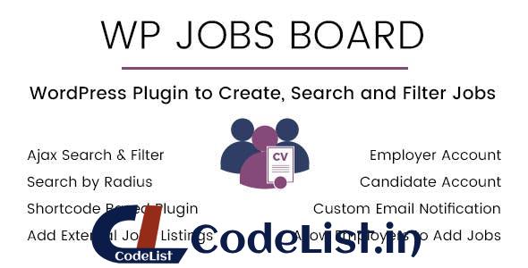 WP Jobs Board v1.4 – Ajax Search and Filter WordPress Plugin