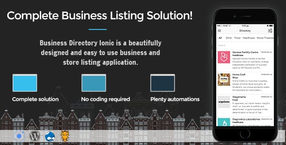 Business Directory Ionic 3 r16 – Full Application with Firebase and Backendless backend