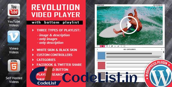 Revolution Video Player With Bottom Playlist v2.4