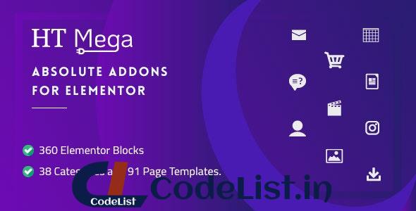 HT Mega Pro v1.1.0 – Absolute Addons for Elementor Page Builder