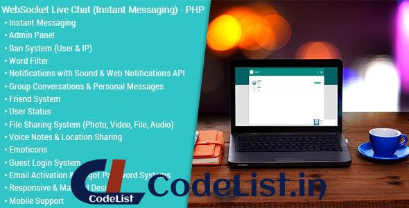 WebSocket Live Chat (Instant Messaging) v2.0.1 – PHP