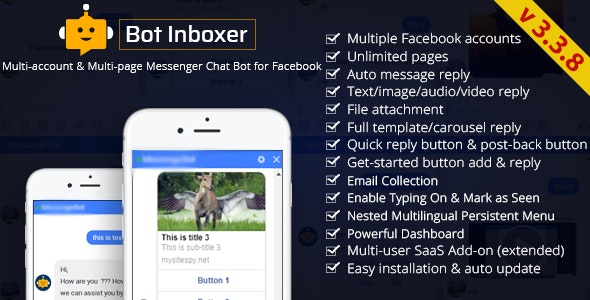 Bot Inboxer – A EZ Inboxer Add-on : Multi-account & Multi-page Messenger Chat Bot for Facebook