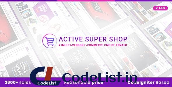 Active Super Shop v1.5.5 – Multi-vendor CMS