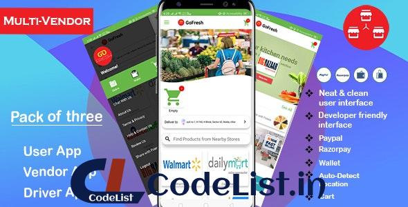 Multi Vendor Grocery Android App with Backend v1.0.1 – Bigbasket Grofers Happyfresh Clone