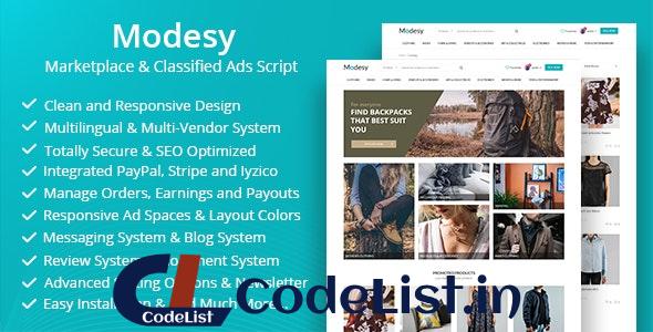 Modesy v1.5.1 – Marketplace & Classified Ads Script