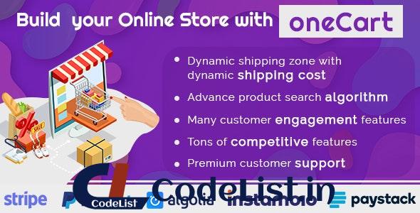 oneCart v1.0.1 – eCommerce Software – Online Store Solution