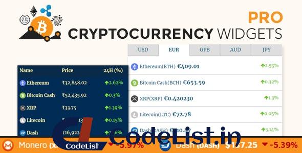 Cryptocurrency Widgets Pro v2.3.2 – WordPress Crypto Plugin