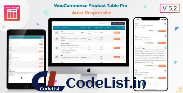 Product Table Pro v7.0.8 – WooCommerce Product Table view solution