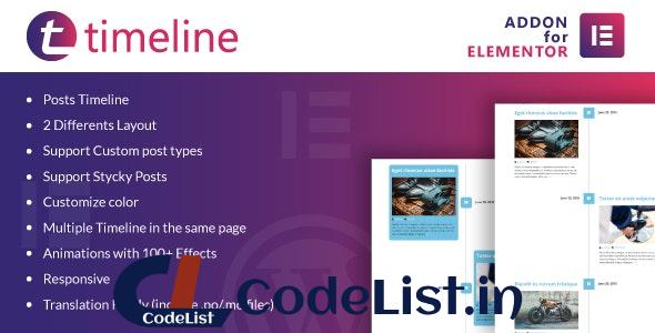 Timeline for Elementor v1.0.2 – WordPress Plugin