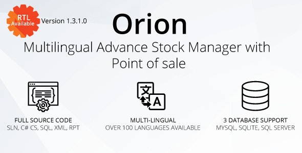 Orion v1.3.1.0 – Multilingual advance stock manager with Point of sale system