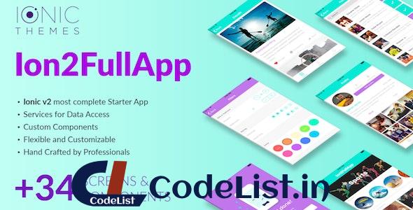 Ion2FullApp v1.1.3 – Full Ionic Template for Ionic 3+