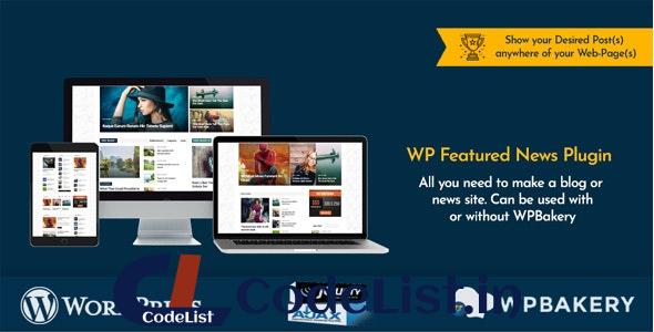 WP Featured News Pro v1.6.0 – Custom Posts Listing Plugin