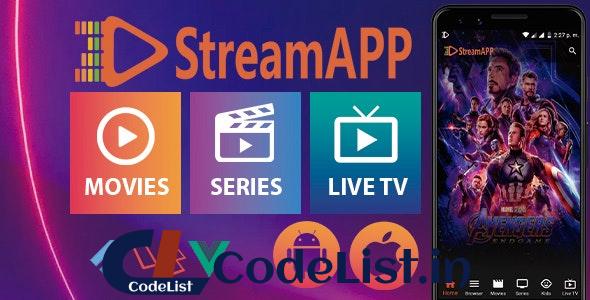 StreamApp v1.1 – Streaming Movies, TV Series and Live TV – Flutter Full App with Admin Panel