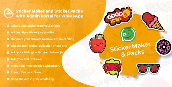 WhatsApp Sticker Maker with Admin Portal v1.1 – WAStickerApps Android