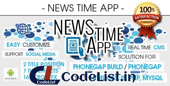 News Time App With CMS v1.0.4 – Android [ AdMob & Push Notifications ]