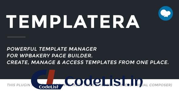 Templatera v2.0.3 – Template Manager for WPBakery Page Builder