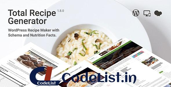 Total Recipe Generator v2.5.0 – WordPress Recipe Maker with Schema and Nutrition Facts