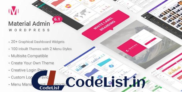 Material v8.7 – White Label WordPress Admin Theme