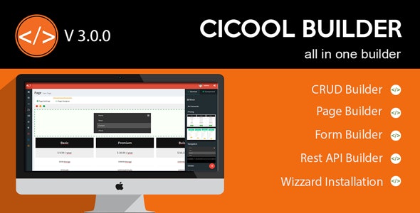 Cicool v3.0.0 – Page, Form, Rest API and CRUD Generator