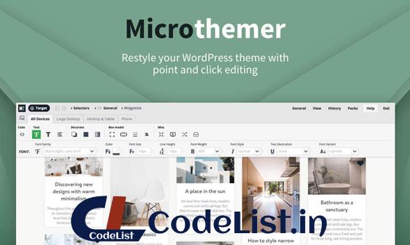 MicroThemer v7.2.4.5 – WordPress CSS Editor