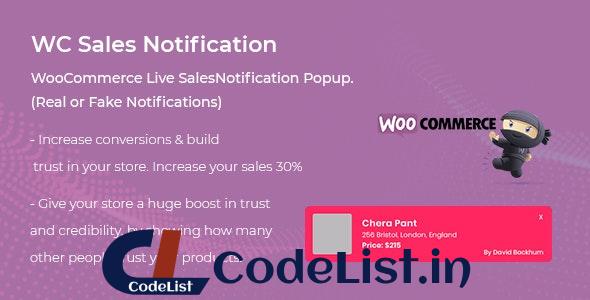 WooCommerce Live Sales Notification Pro v1.0.2