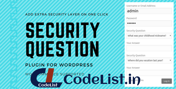 WP Security Questions Pro v3.0.5