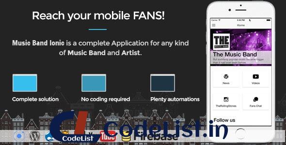 Music Band v17 – Ionic 3 – Full Application